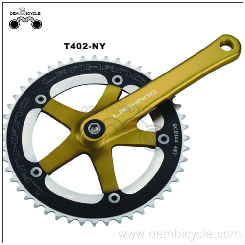 Fixed gear bicycle alloy chainwheel and crankset